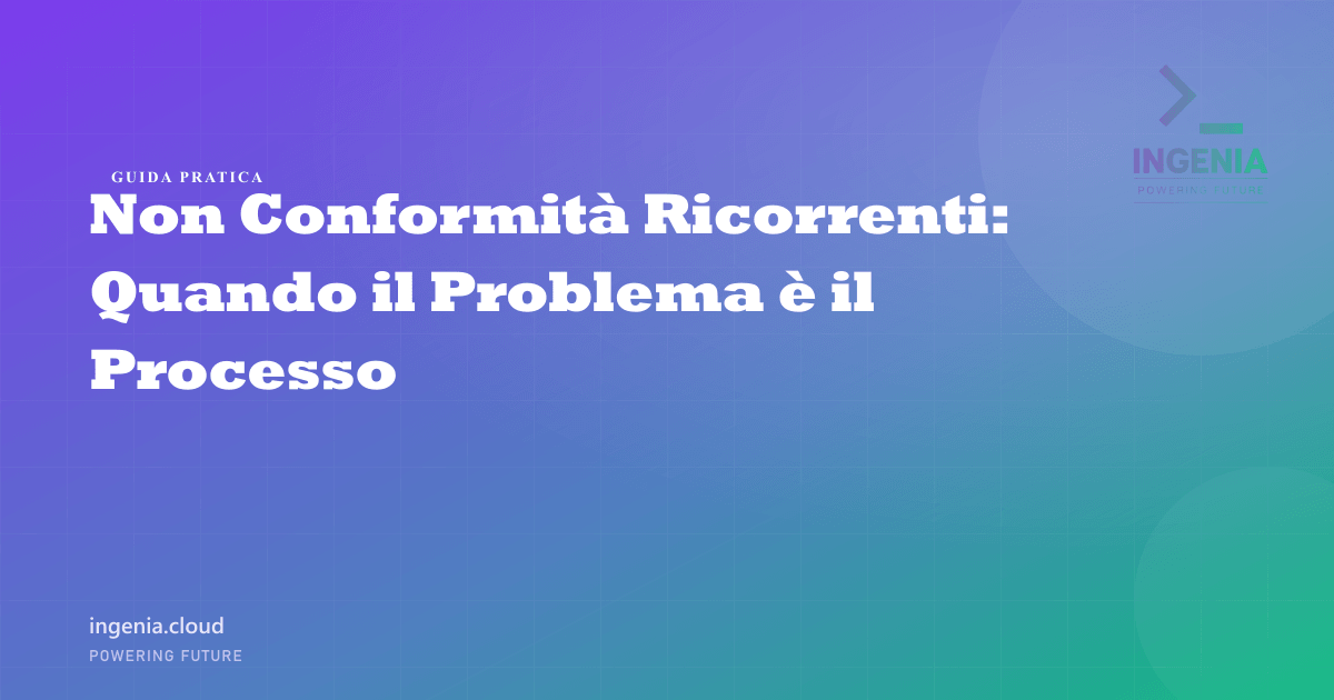 Non Conformità Ricorrenti: Quando il Problema è il Processo