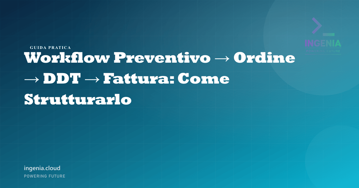 Workflow Preventivo → Ordine → DDT → Fattura: Come Strutturarlo