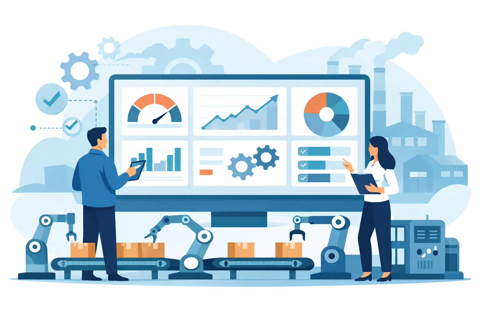 Esempio dashboard KPI produzione efficace