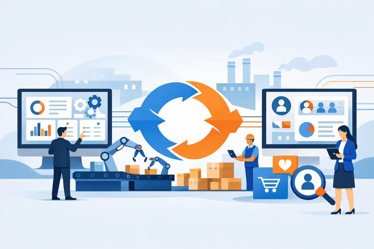 Esempio integrazione ERP e CRM in fabbrica